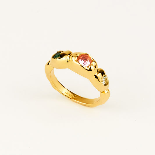 N3 STONE RING GOLD - Nerolia