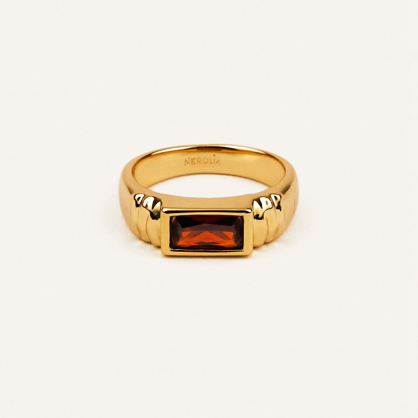 N1 RING GOLD GARNET