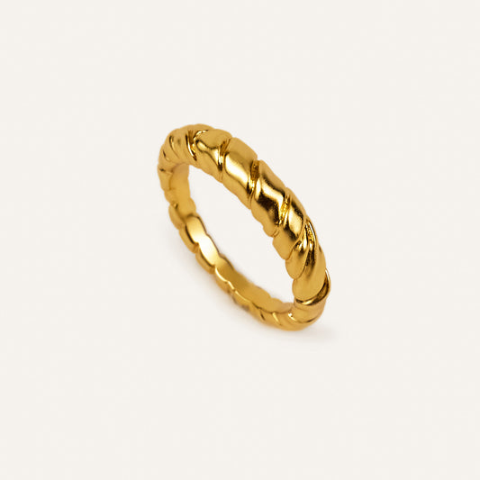 THE ROPE MINIMAL GOLD RING - Nerolia