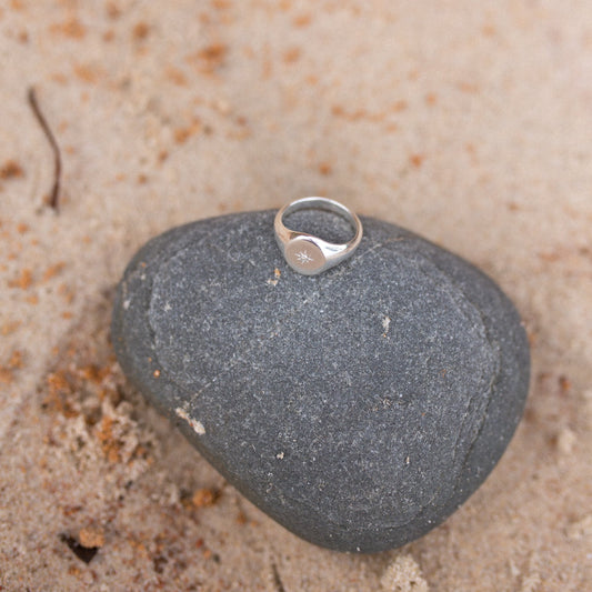 ANILLO PLATA ROSA DE LOS VIENTOS