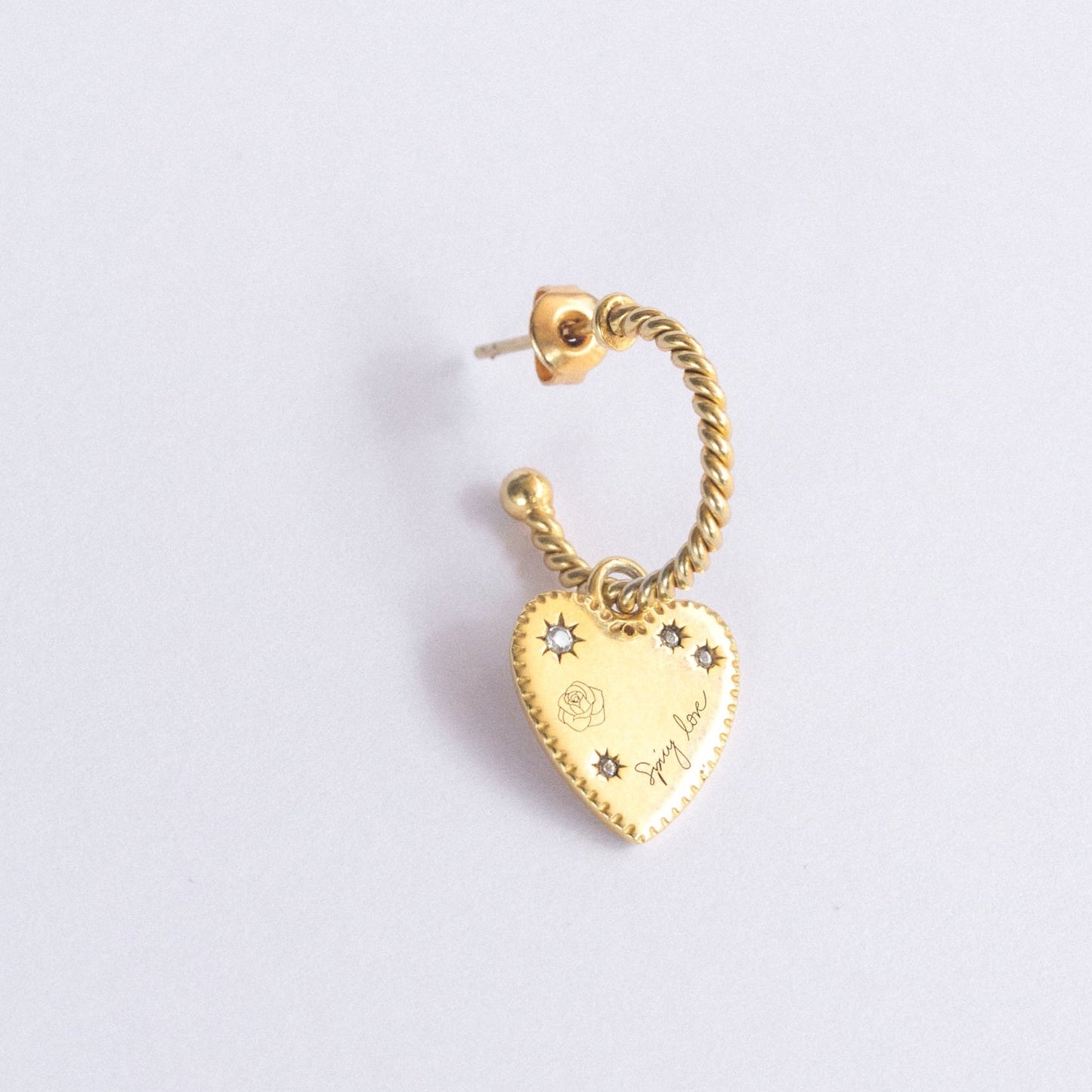 BE MY VALENTINE HOOPS GOLD