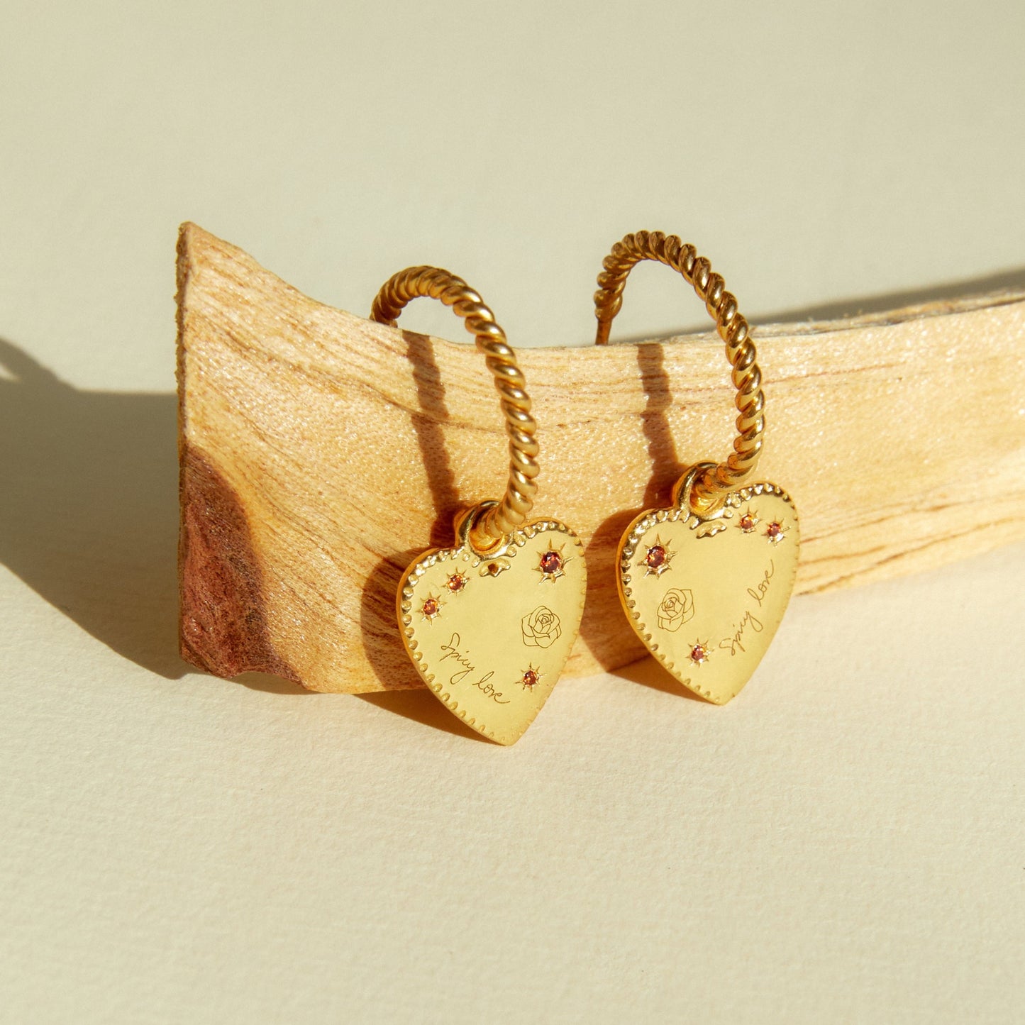 BE MY VALENTINE HOOPS GOLD